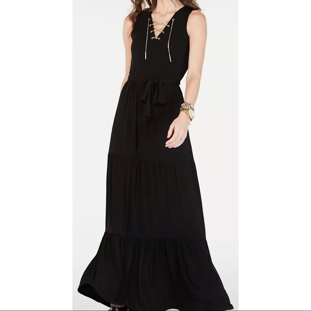 Michael Kors  Sleeveless V neck maxi shift dress